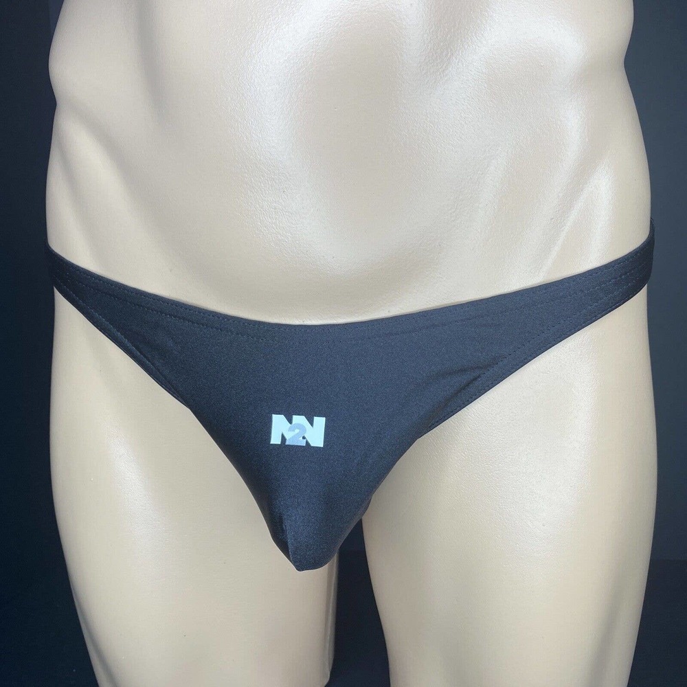N2N Bodywear BB9 Black Little Beach Thong - Small and Medium Available